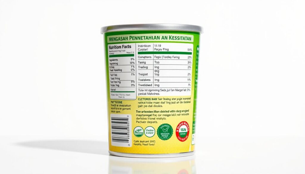 label makanan